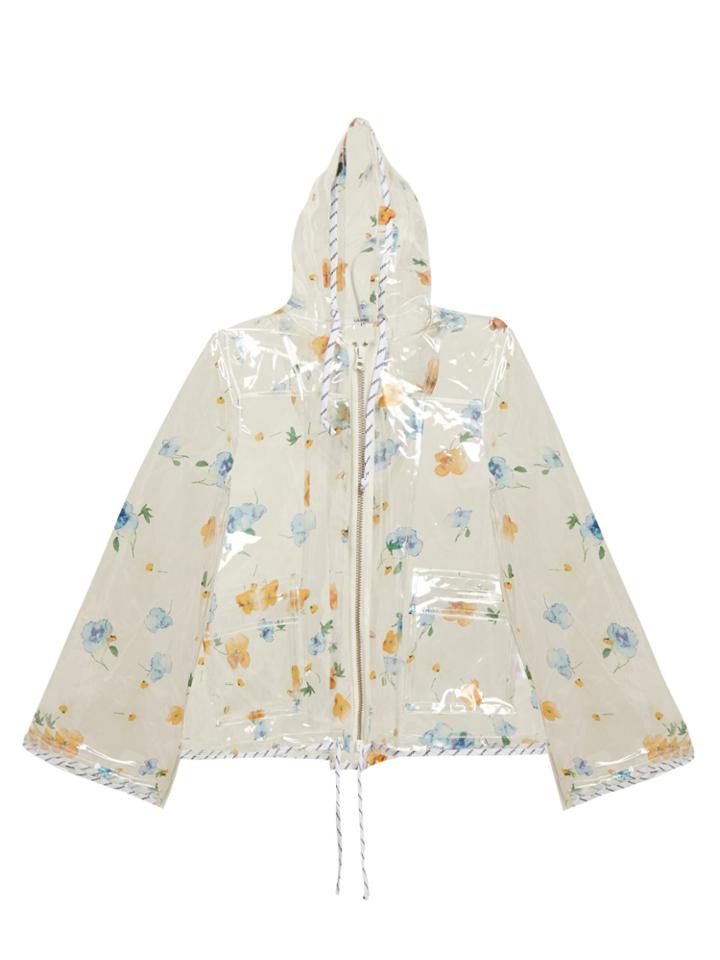 Ganni Petunia Transparent Pvc Rain Jacket