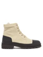 Matchesfashion.com A.p.c. - Faustine Lace-up Canvas Ankle Boots - Womens - Beige