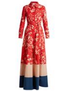 Borgo De Nor Carolina Weed-print Cotton Maxi Dress