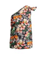 Isabel Marant Noor One-shoulder Floral-print Top