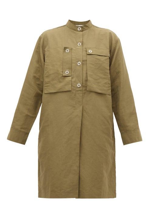 Matchesfashion.com Acne Studios - Dia Canvas Shirtdress - Womens - Khaki