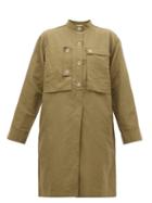 Matchesfashion.com Acne Studios - Dia Canvas Shirtdress - Womens - Khaki
