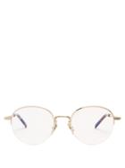 Saint Laurent Oval-frame Metal Glasses
