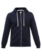 Reigning Champ - Zipped Cotton-terry Hooded Sweatshirt - Mens - Navy