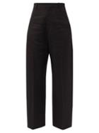 Matchesfashion.com Jacquemus - Santon High-rise Cropped Wide-leg Trousers - Womens - Black
