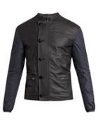 Helbers Leather And Nylon Biker Jacket
