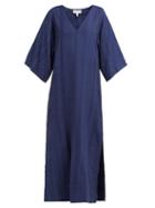 Matchesfashion.com Mara Hoffman - Paolo Cotton Kaftan - Womens - Navy