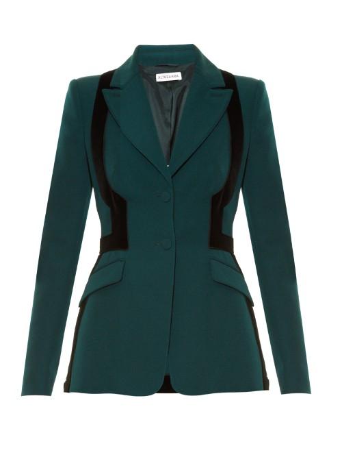Altuzarra Venice Velvet-panel Wool Jacket