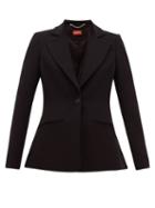 Matchesfashion.com Altuzarra - Acacia Single-breasted Crepe Blazer - Womens - Black