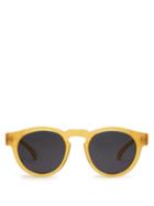 Matchesfashion.com Illesteva - Leonard Round Frame Acetate Sunglasses - Mens - Yellow