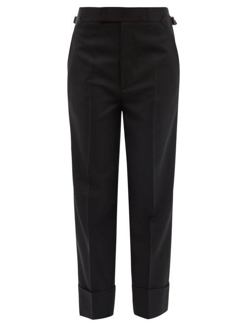 Ladies Rtw Vivienne Westwood - Dave Wool-crepe Straight-leg Trousers - Womens - Black