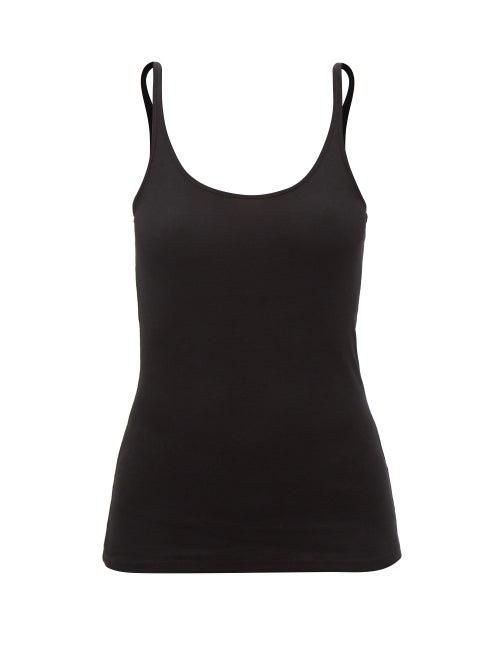 Lemaire - Scoop-neck Cotton-jersey Tank Top - Womens - Black