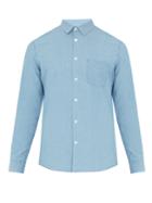 A.p.c. Xavier Point-collar Cotton-chambray Shirt