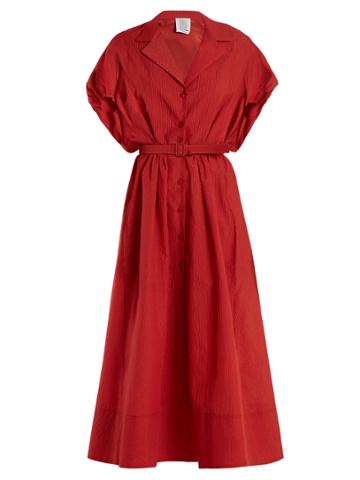 Rosie Assoulin Have The Wind At Your Back Seersucker Dress