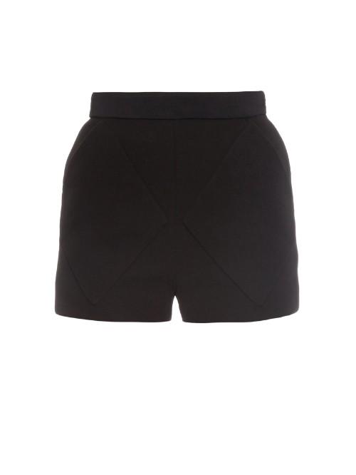 Balenciaga Diamond-seam Bonded-crepe Shorts