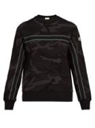 Matchesfashion.com Moncler - Camouflage Print Cotton Jersey Sweatshirt - Mens - Black Multi