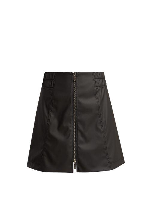 Matchesfashion.com Paco Rabanne - Mid Rise Rubber Mini Skirt - Womens - Black