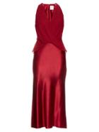 Dion Lee Silk-satin Twist-front Midi Dress