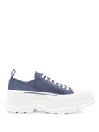 Matchesfashion.com Alexander Mcqueen - Tread Slick Chunky-sole Denim Trainers - Mens - Navy White