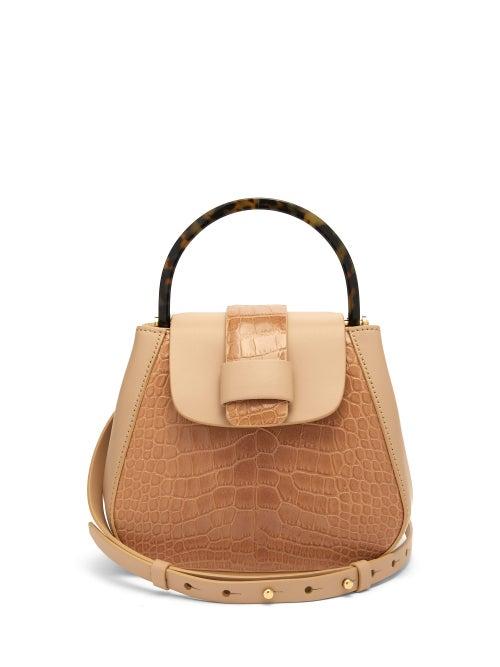 Matchesfashion.com Nico Giani - Myria Mini Crocodile Effect Leather Cross Body Bag - Womens - Beige