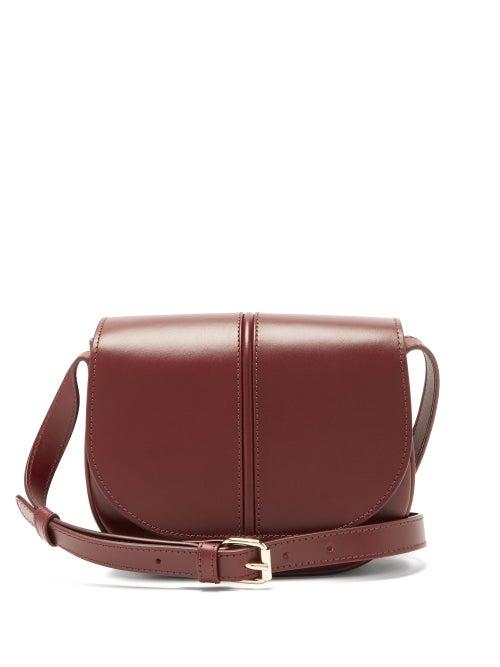 Matchesfashion.com A.p.c. - Betty Smooth Leather Cross-body Bag - Womens - Burgundy