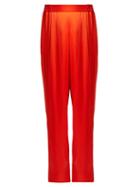 Matchesfashion.com Stella Mccartney - Cicely Wide Leg Satin Trousers - Womens - Red