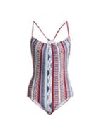 Le Sirenuse, Positano Sofia Arlechino-print Scoop-neck Swimsuit