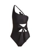 Matchesfashion.com Jade Swim - Collision Tie Front Swimsuit - Womens - Black