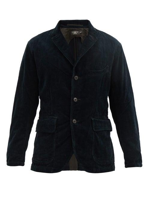 Matchesfashion.com Rrl - Single-breasted Cotton-corduroy Blazer - Mens - Blue