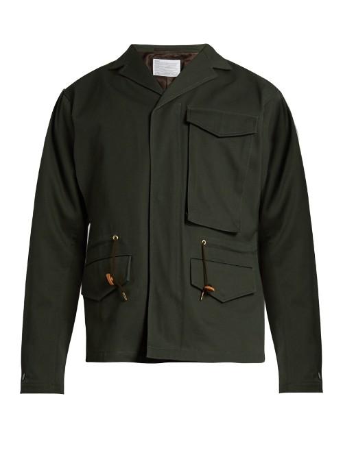 Kolor Notch-lapel Cotton-gabardine Field Jacket