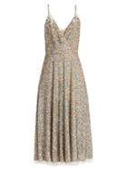 Valentino Sequin-embellished Sleeveless Midi Dress