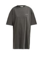 Matchesfashion.com Balenciaga - Logo Print Oversized Cotton T Shirt - Womens - Black