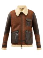 Belstaff - Astell Shearling-lined Leather Jacket - Mens - Brown