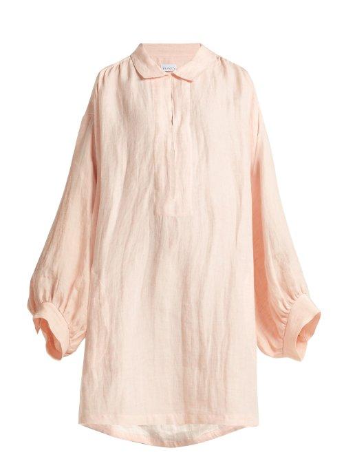 Matchesfashion.com Raey - Linen Vintage Smock Dress - Womens - Pink