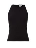 Ladies Rtw Alexander Mcqueen - Round-neck Ottoman Tank Top - Womens - Black