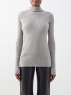 Dodo Bar Or - Ozzy Crystal-embellished Ribbed-jersey Top - Womens - Grey