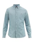 Mens Rtw Polo Ralph Lauren - Slim-fit Logo-embroidered Chambray Shirt - Mens - Blue White