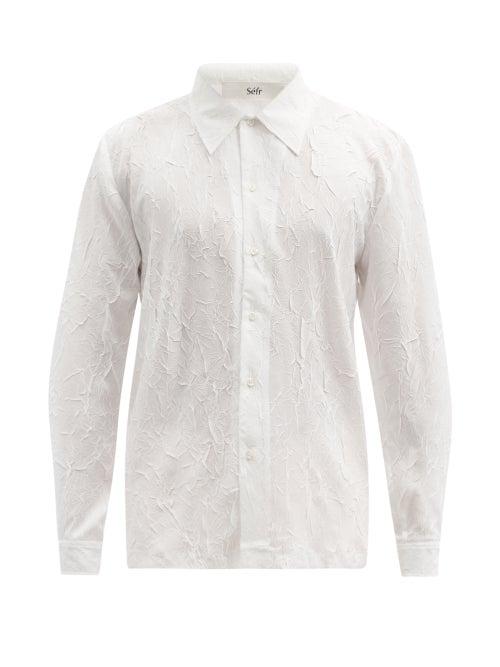 Matchesfashion.com Sfr - Ripley Crinkled Crepe Shirt - Mens - White