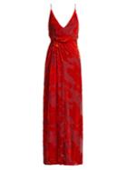 Galvan Rose Devor-velvet Dress