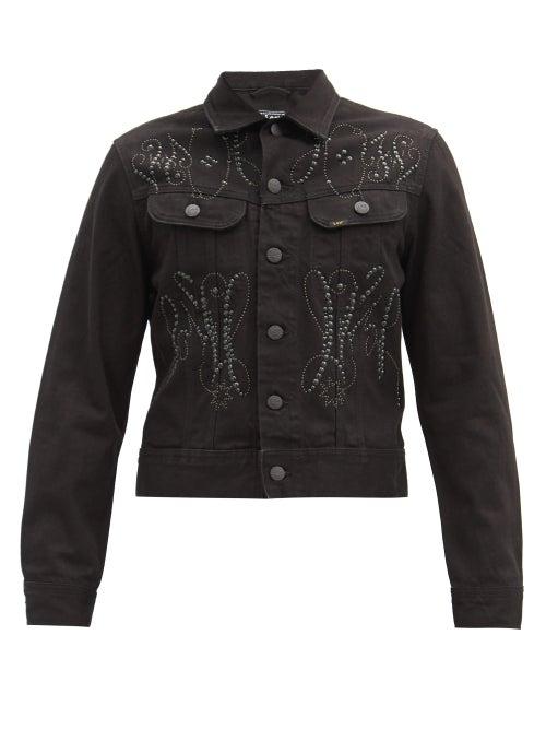 Matchesfashion.com Stefan Cooke - X Lee Studded Denim Jacket - Mens - Black