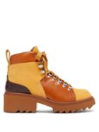 Matchesfashion.com Chlo - Bella Lug-sole Lace-up Leather Ankle Boots - Womens - Tan Multi
