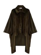 Matchesfashion.com Palmer//harding - Velvet Cape - Womens - Dark Green