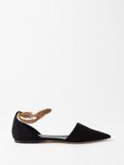 Serena Uziyel - Sienna Chain-strap Suede Pumps - Womens - Black