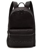 Matchesfashion.com Dolce & Gabbana - 3d Logo Technical-gabardine & Leather Backpack - Mens - Black