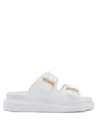 Ladies Shoes Alexander Mcqueen - Hybrid Double-strap Rubber Slides - Womens - White