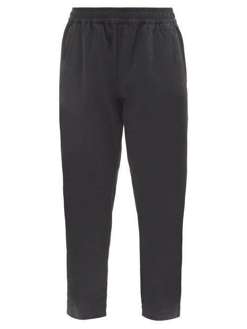 Folk - Assembly Garment-dyed Cotton Trousers - Mens - Black