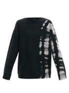 Matchesfashion.com Marcelo Burlon - Tie Dye Cotton Jersey Sweatshirt - Mens - Black White
