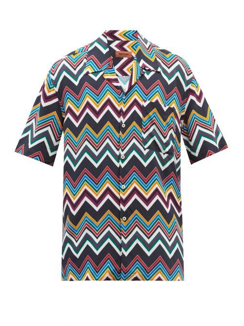 Missoni - Zigzag-print Camp-collar Shirt - Mens - Multi