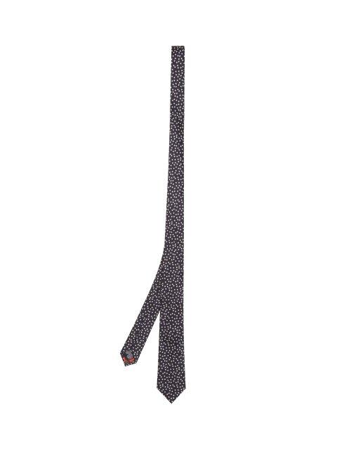 Matchesfashion.com Paul Smith - Jacquard Star Pattern Silk Faille Tie - Mens - Blue Multi