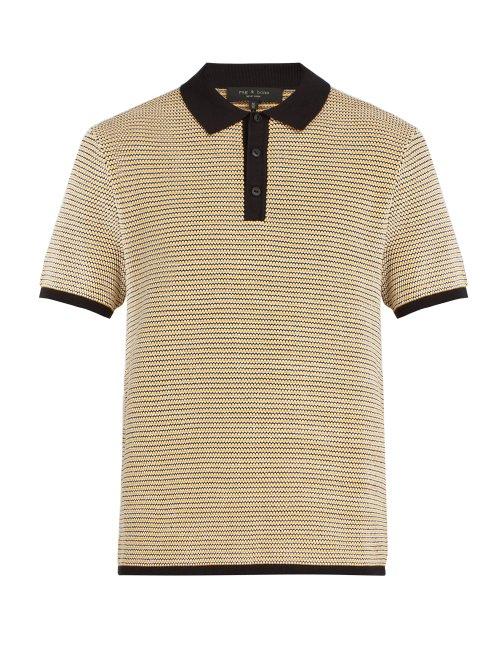 Matchesfashion.com Rag & Bone - Finn Knitted Polo Top - Mens - Gold